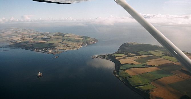 Aerial View of the mouth of the Firth