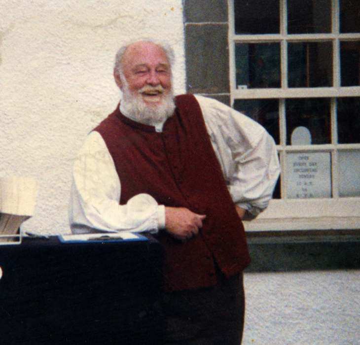 Alastair Dunn in costume at the Courthouse