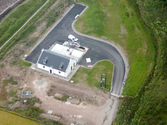 Aerial of working Sewage Plant