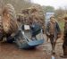 Overturned tractor at Rosefarm